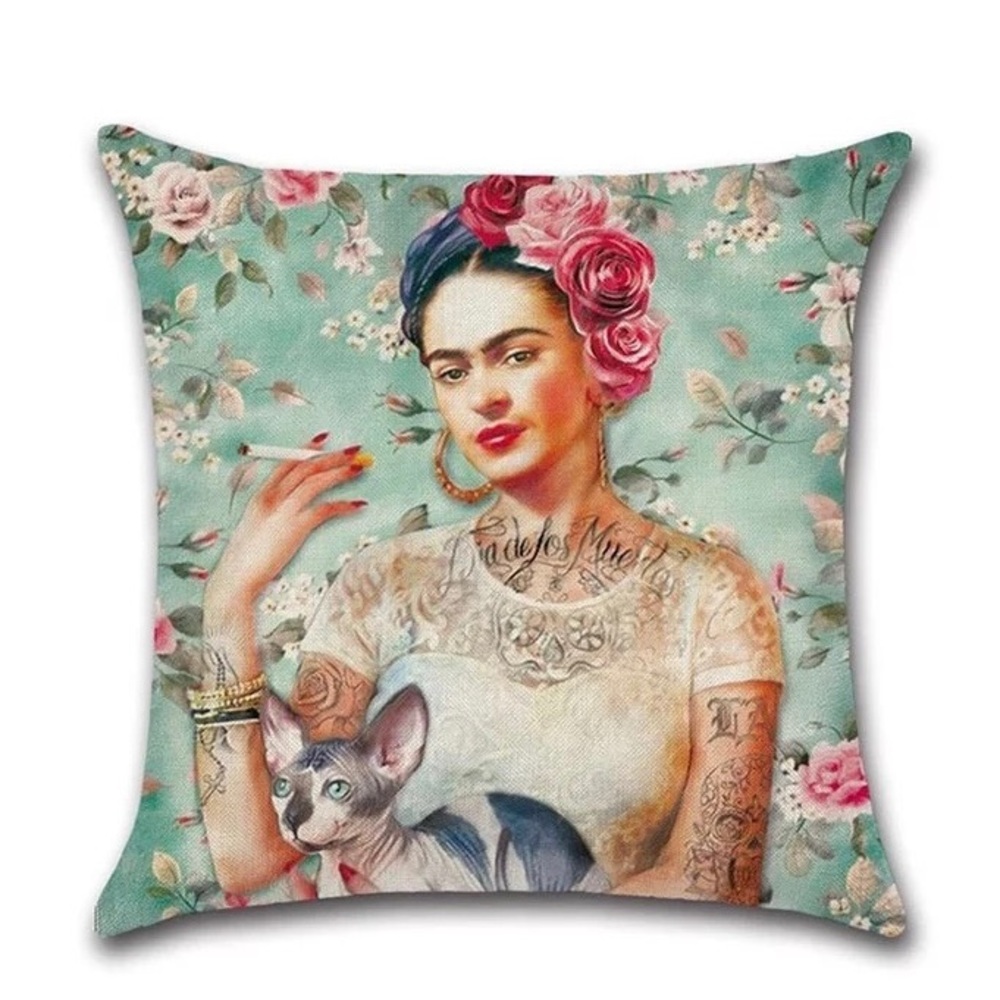 Frida Kahlo Decorative Pillow Case